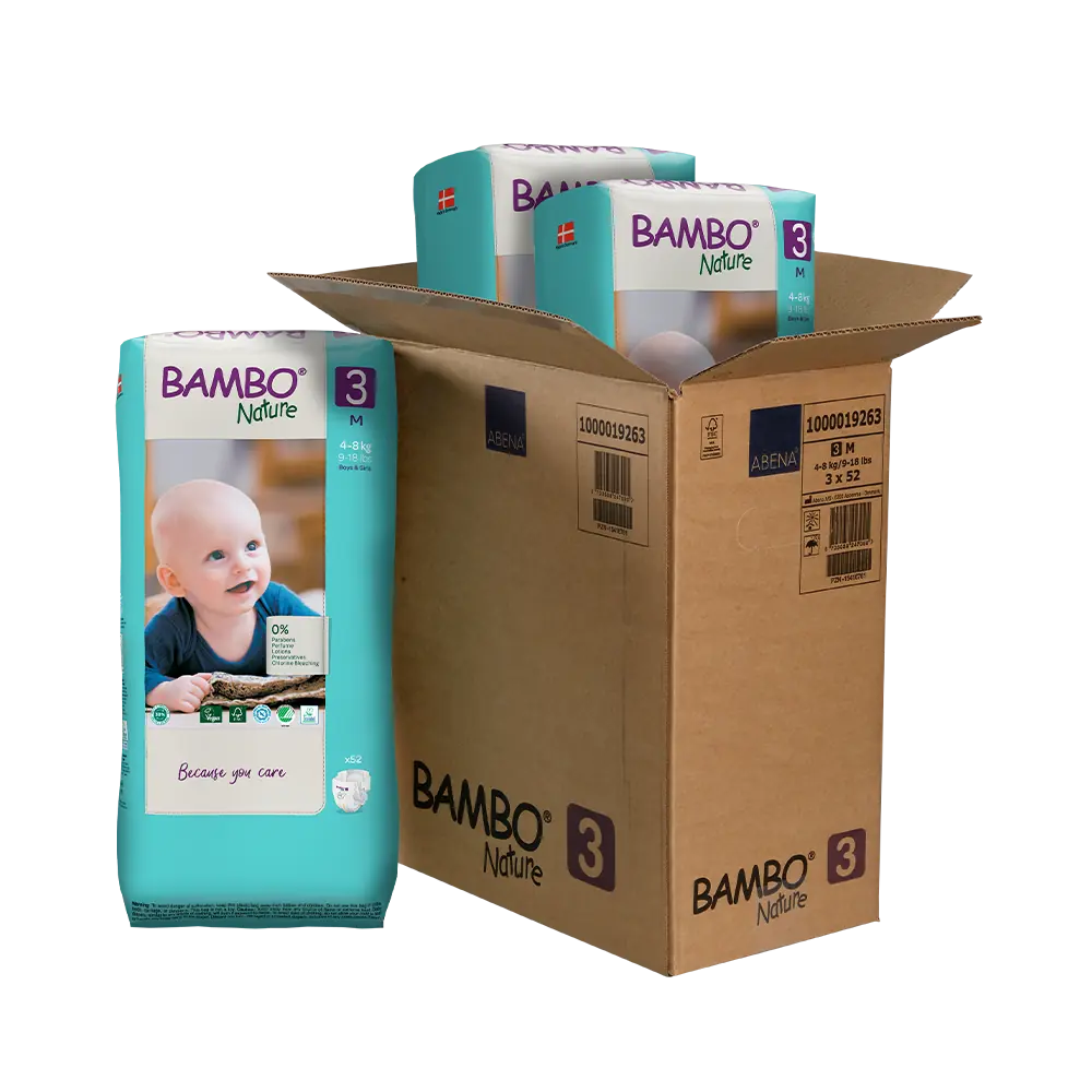 Bambo Nature Luiers Maandbox Maat 3 (4-8kg), 156 stuks