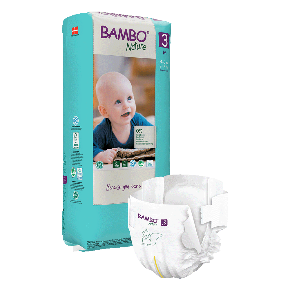 Bambo Nature Babyluiers Maat 3 (4-8 kg), 52 stuks