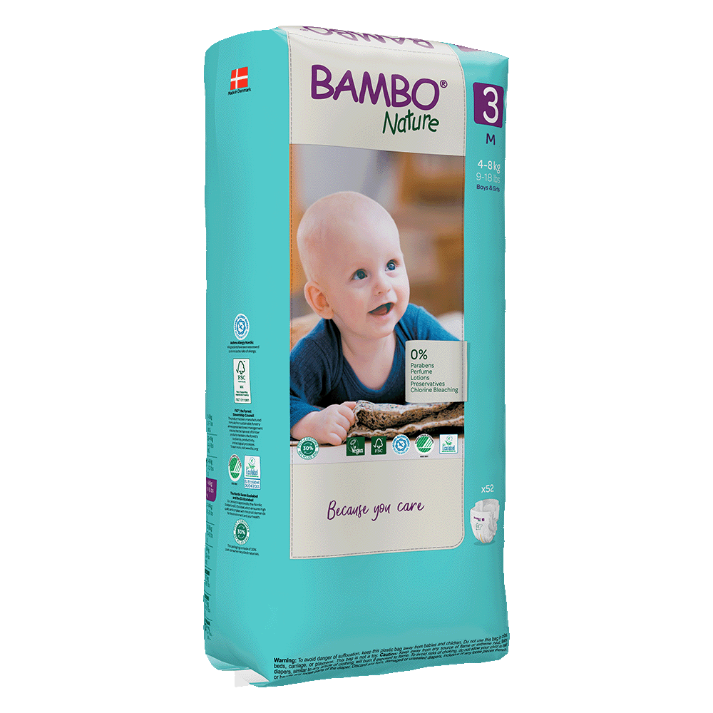 Bambo Nature Luiers Maandbox Maat 3 (4-8kg), 156 stuks