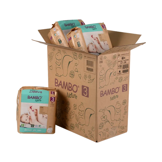 Bambo Nature Luiers Maandbox Maat 3 (4-8 kg), 168 stuks