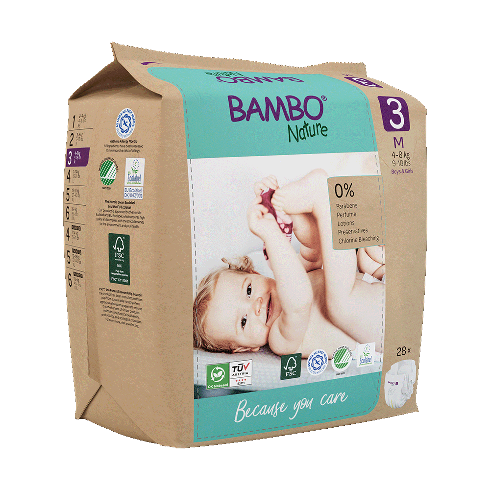 Bambo Nature Luiers Maandbox Maat 3 ( 4-8 kg), 168 stuks