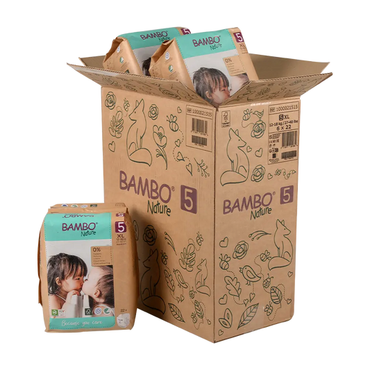 Bambo Nature Luiers Maandbox Maat 5 (12-18 kg), 132 stuks