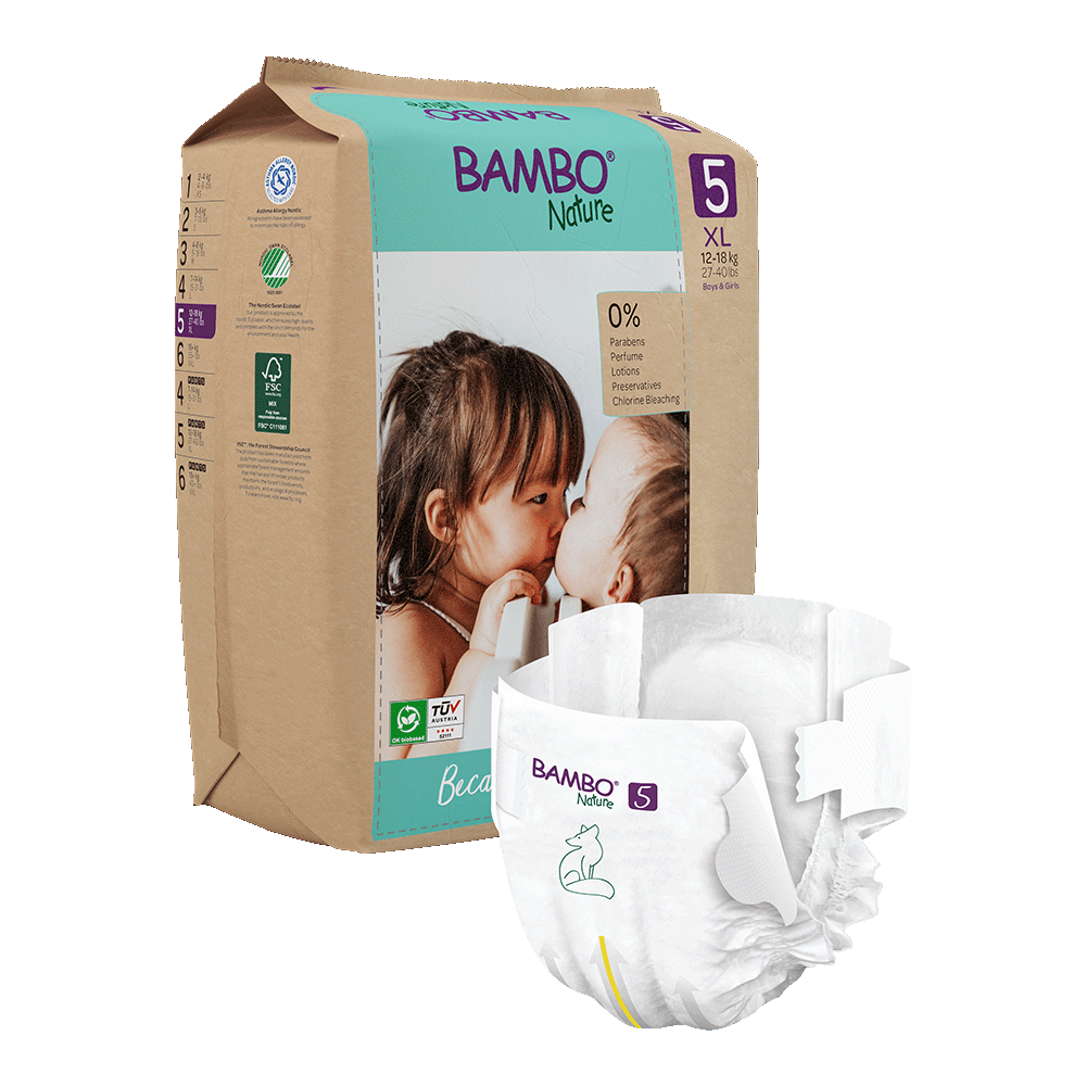 Bambo Nature Babyluiers Maat 5 (12-18 kg), 22 stuks