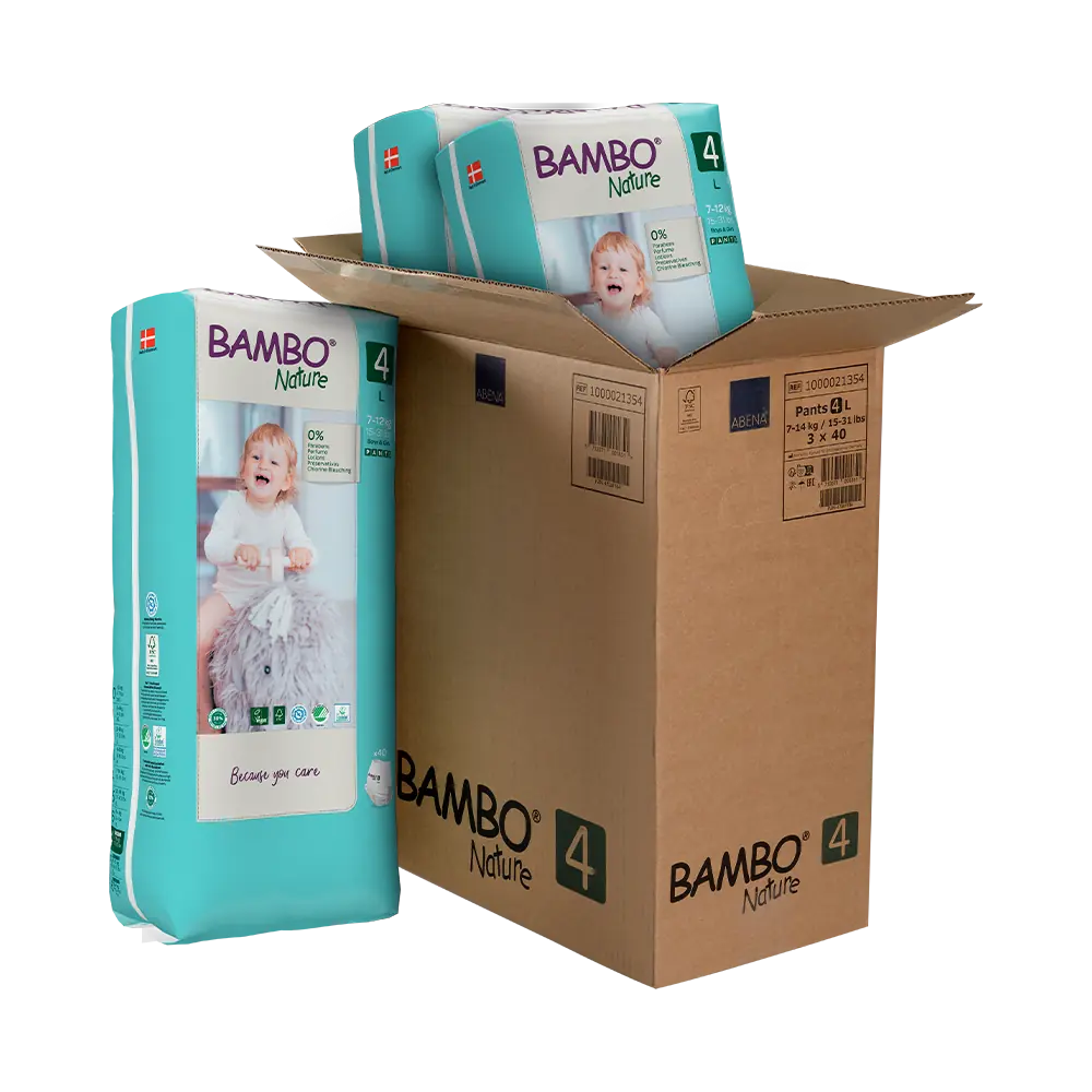 Bambo Nature Luierbroekjes Maandbox Maat 4 (7-12 kg), 120 stuks