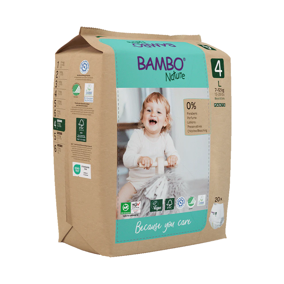 Bambo Nature Luierbroekjes Maandbox Maat 4 ( 7-12 kg), 100 stuks