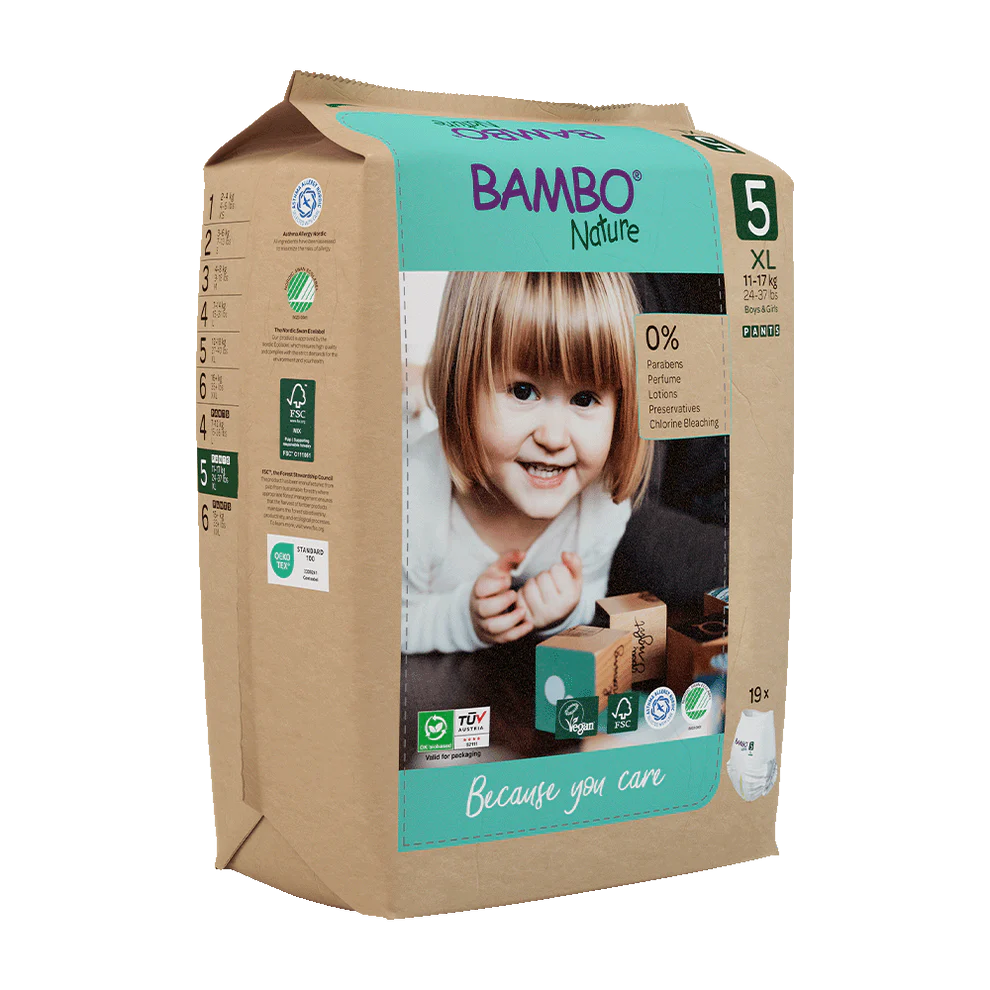 Bambo Nature Luierbroekjes Maandbox Maat 5 ( 11-17 kg), 95 stuks
