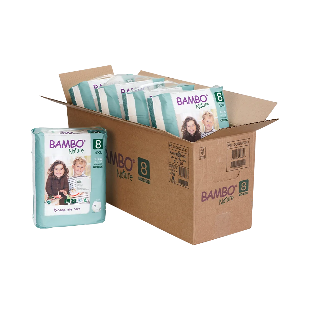 Bambo Nature Luierbroekjes Maandbox Maat 8 (19+ kg), 80 stuks
