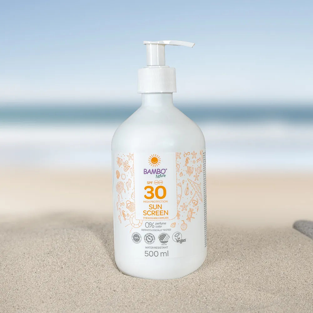 Bambo Nature Zonnebrandlotion SPF 30, pompflacon 500ml