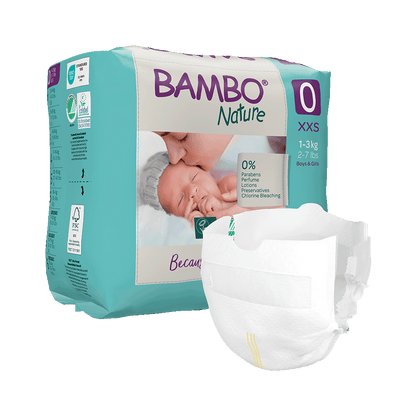 Bambo Nature Babyluiers Maat 0 (1-3 kg), 24 stuks