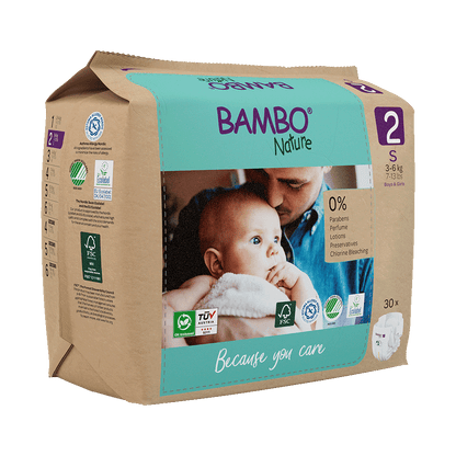 Bambo Nature Babyluiers Maat 2 (3-6 kg), 30 stuks