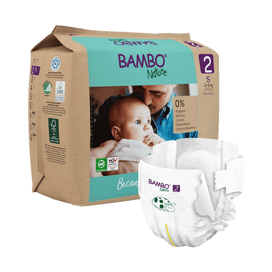 Bambo Nature Babyluiers Maat 2 (3-6 kg), 30 stuks