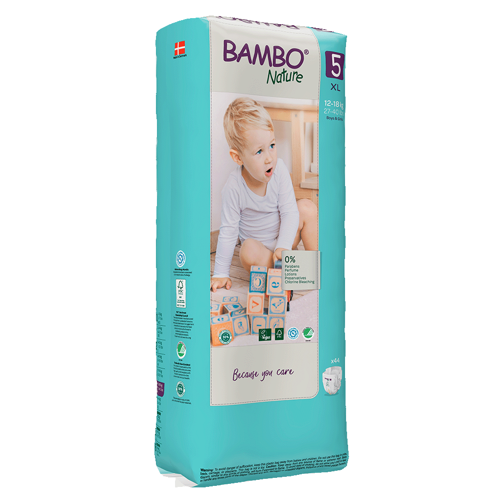 Bambo Nature Babyluiers Maat 5 (12-18 kg), 44 stuks