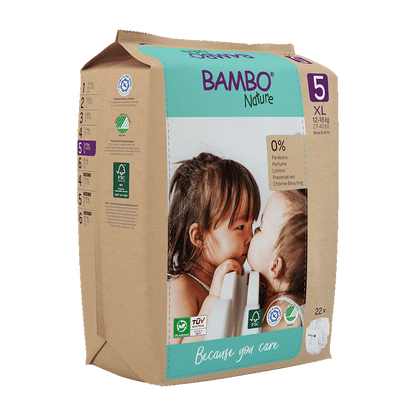 Bambo Nature Babyluiers Maat 5 (12-18 kg), 22 stuks